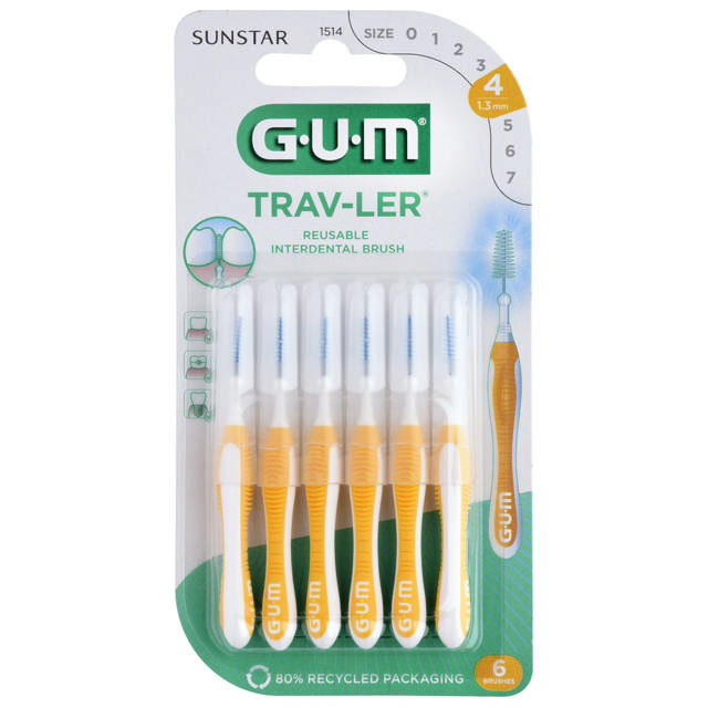 Gum Trav-ler nr.1514 gul, 6 stk.