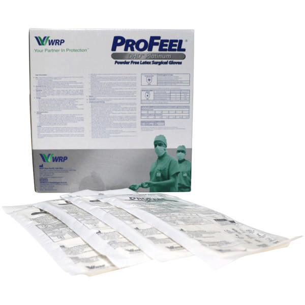 Profeel DHD Platinum, sterile, Latexhandske, PF, str. 7, 50 par