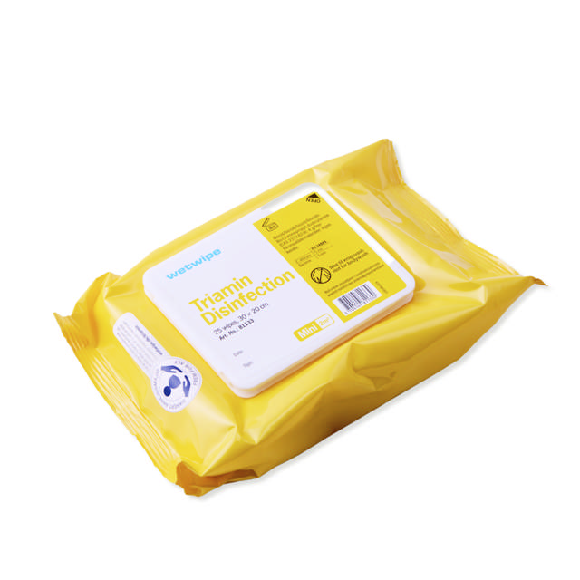 WetWipe Triamin Disinfection Mini 20x30 cm, 25 stk.