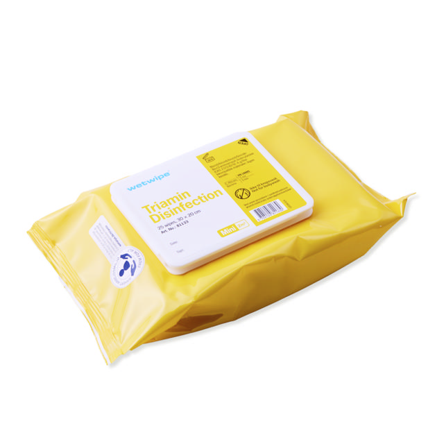 WetWipe Triamin Disinfection Mini 20x30 cm, 25 stk.