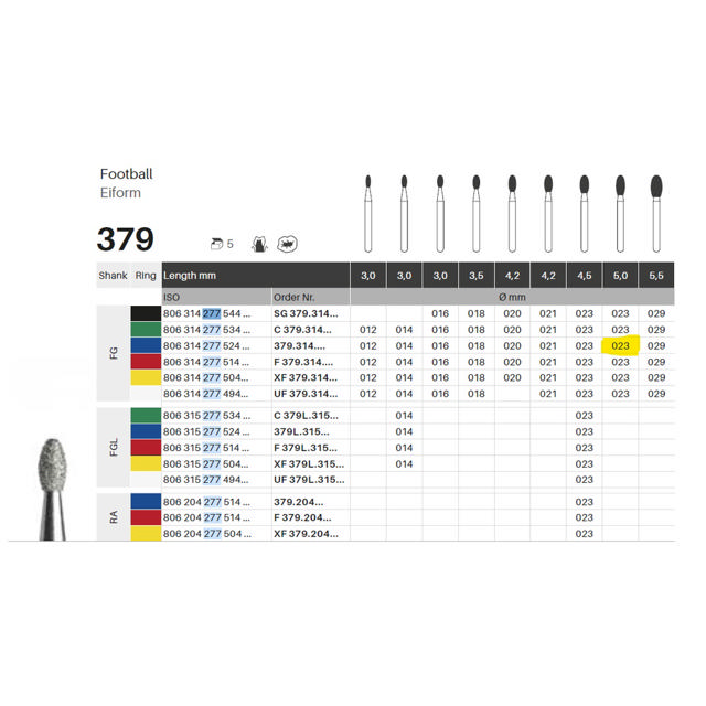 Edelingh diamant æg FG 277/023 M, blå, 5 stk.