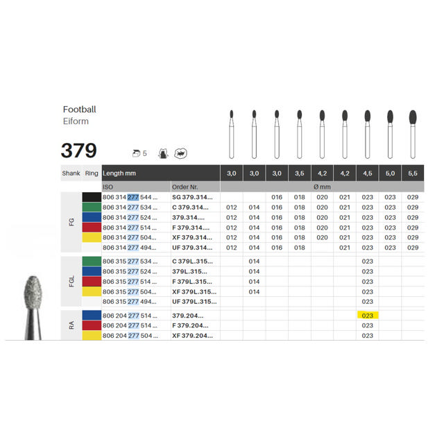 Edelingh diamant æg RA 277/023 M, blå, 5 stk.