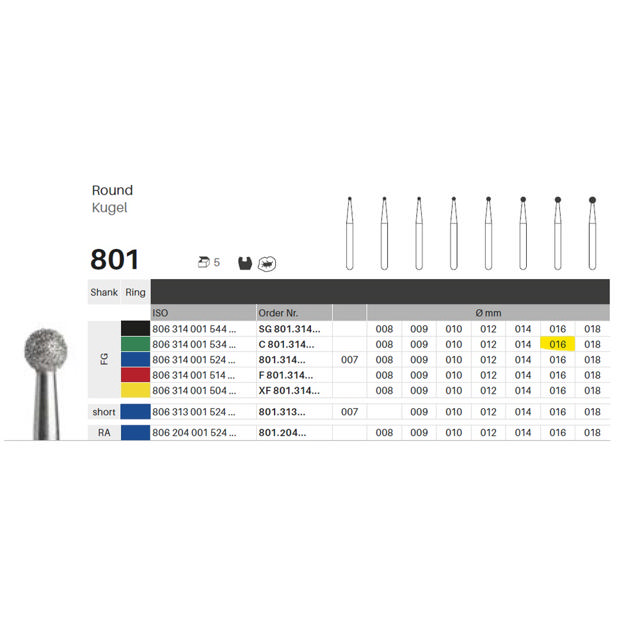 Edelingh diamant rund FG 001/016 C, grøn, 5 stk.