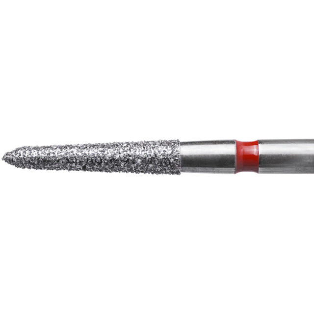 Edelingh diamant torpedo konisk FG 298/012 F, rød, 5 stk.