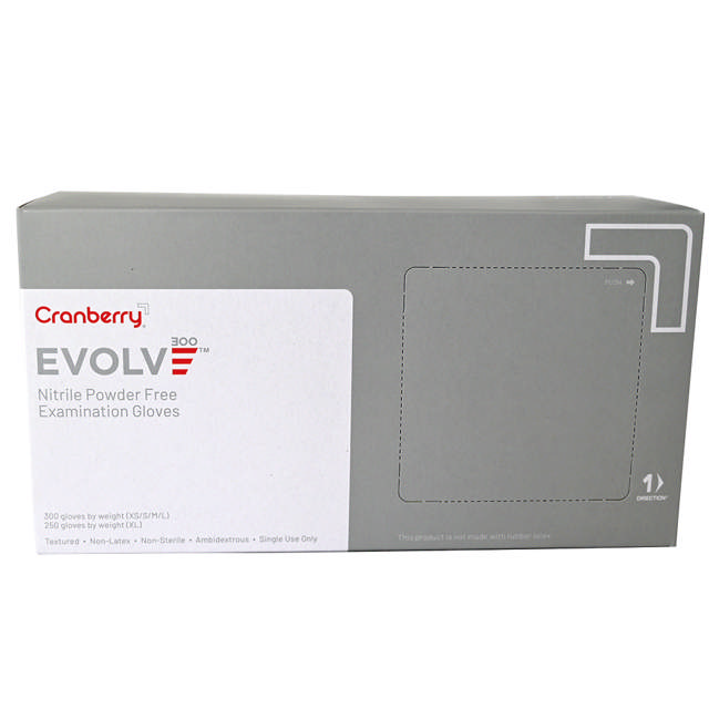 CB Evolve handsker nitril str. S, hvid, 300 stk.