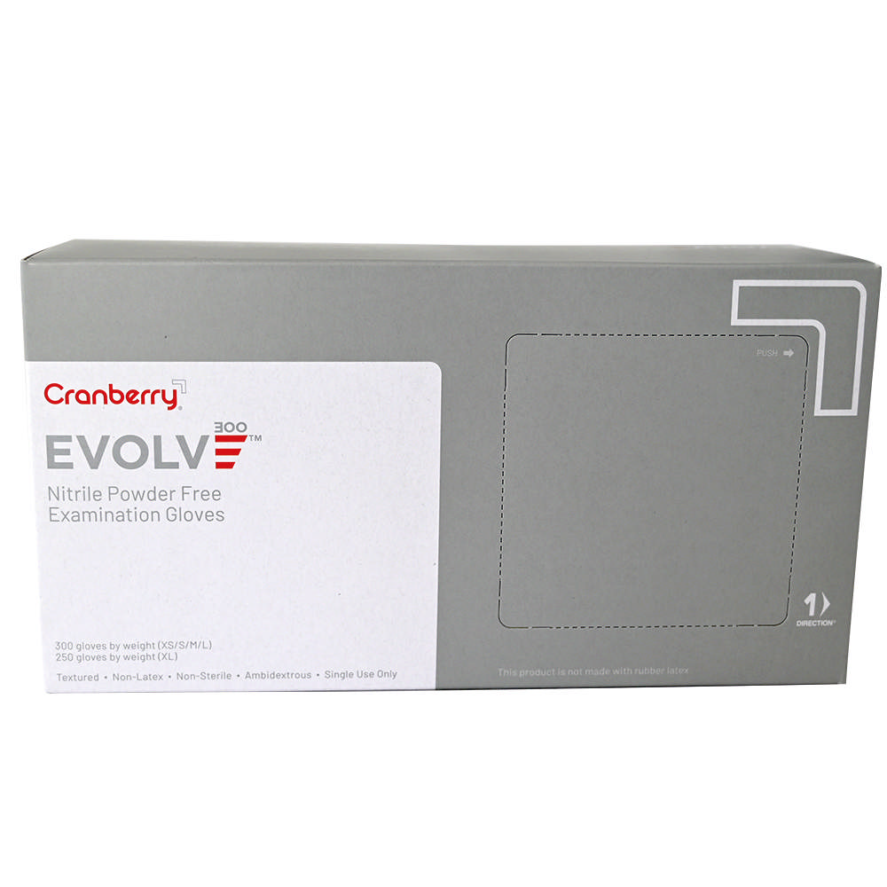 CB Evolve handsker nitril str. M, hvid, 300 stk.
