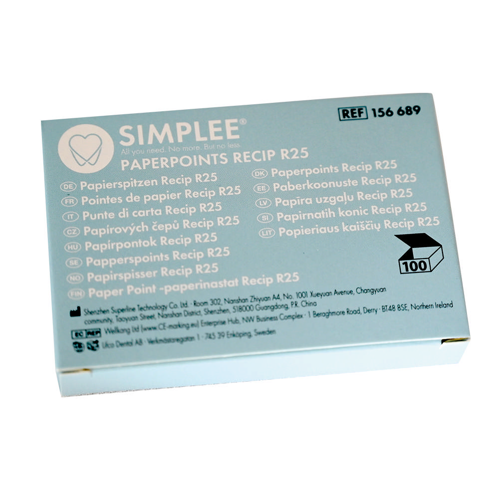 Simplee Recipfile paperpoints R25 rød, 100 stk.