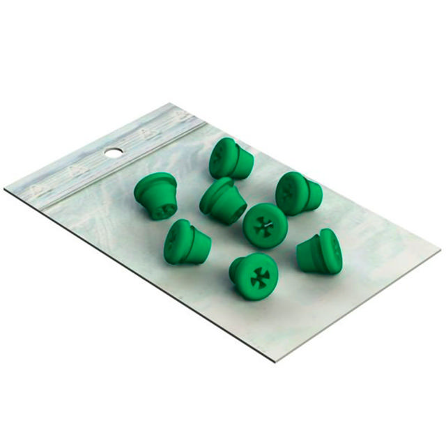 Nichrominox Silicone Plugs, grøn, 8 stk.