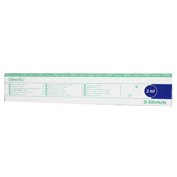 Omnifix Luer-lock sprøjter 2 ml, 100 stk.