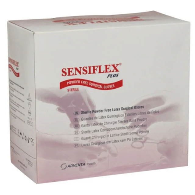Sensiflex Plus latex OP handsker sterile PF str. 8,5. 50 par