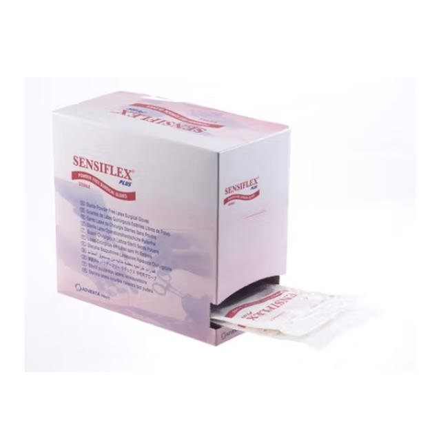 Sensiflex Plus latex OP handsker sterile PF str. 9. 50 par