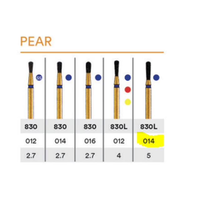 Diatech diamant pære FG G830L-014-5-XF, gul 5 stk