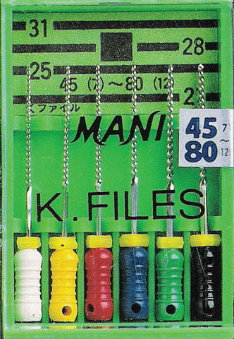 Mani K-file 25 mm, str. 25, rød, 6 stk.