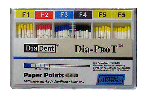 Diadent Paperpoints Dia-ProT, F1, gul, Protaper