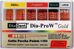 Diadent Guttaperka points, Dia-ProW Gold, Large, hvid