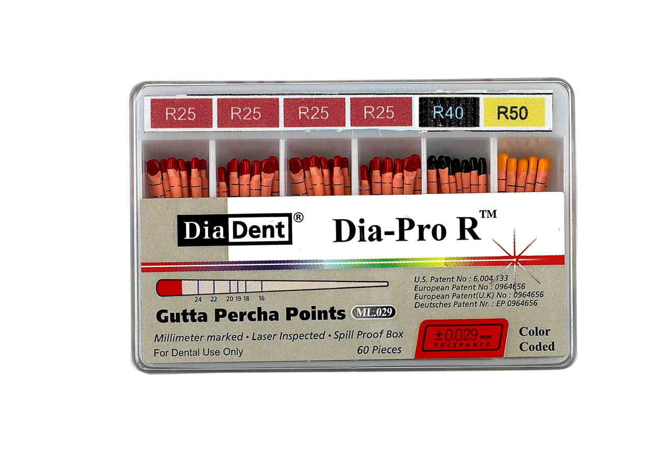 Diadent Guttaperka points, R40, sort, Dia-ProR reciproc