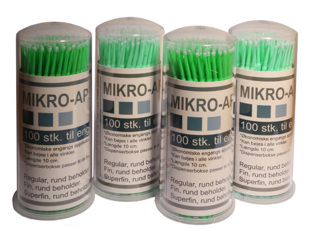 Conzept mikroapplikatorer, fine, grøn, 4x100 stk