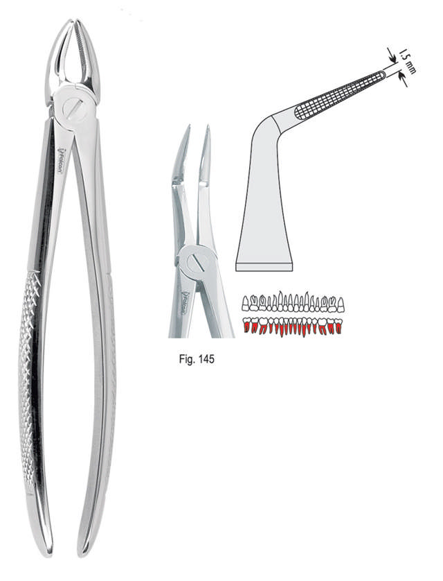 Ekstraktions Rodtang UK smal, rustfrit stål, 1 stk.