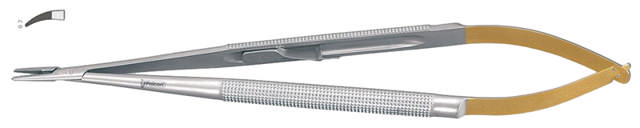 Nåleholder mikro-Castroviejo, hårdmetal,buet 18 cm