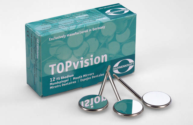 Hahnenkratt mundspejl, Rhodium, nr. 3, diameter 20 mm, 12 stk.