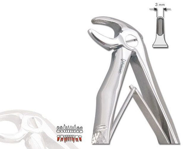 Ekstraktionstang til børn, med fjeder, figur 7.