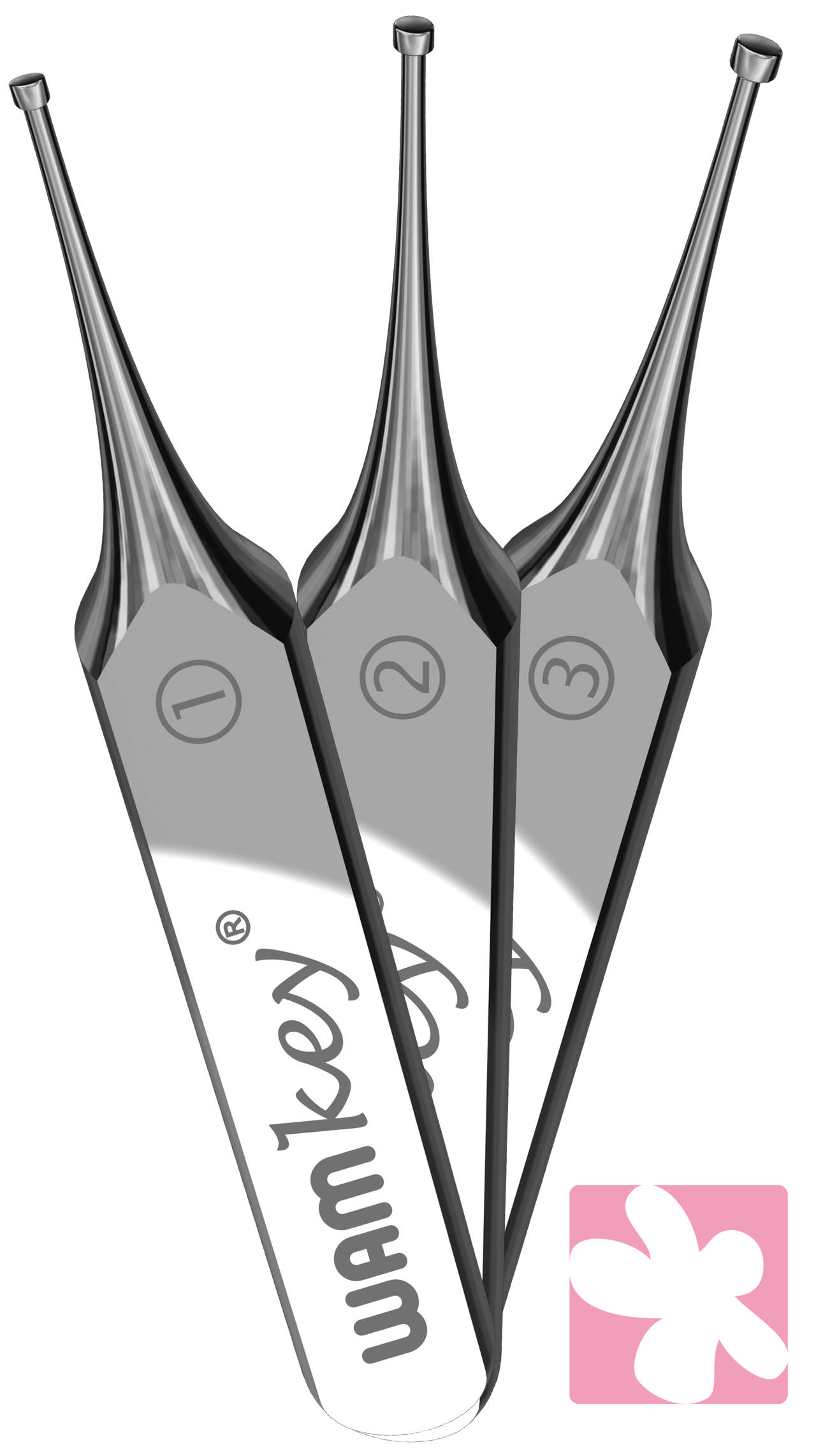 WAMkey Introsæt med 3 assorterede nøgler