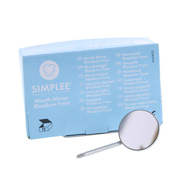 Simplee mundspejle FS rhodium, str. 5, 12 stk.