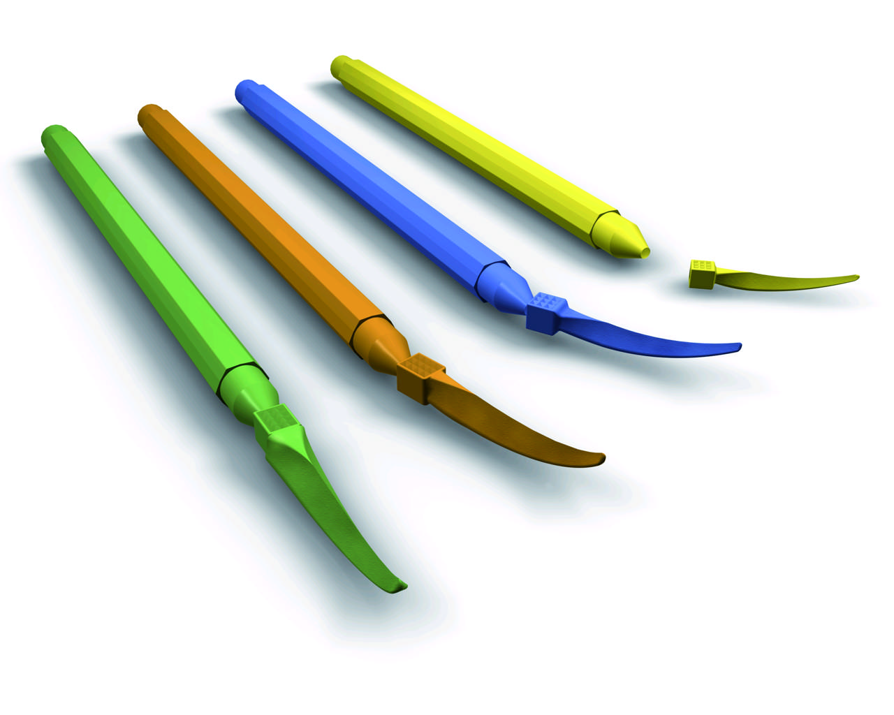 WedgeWands gul/X-small, 100 stk.