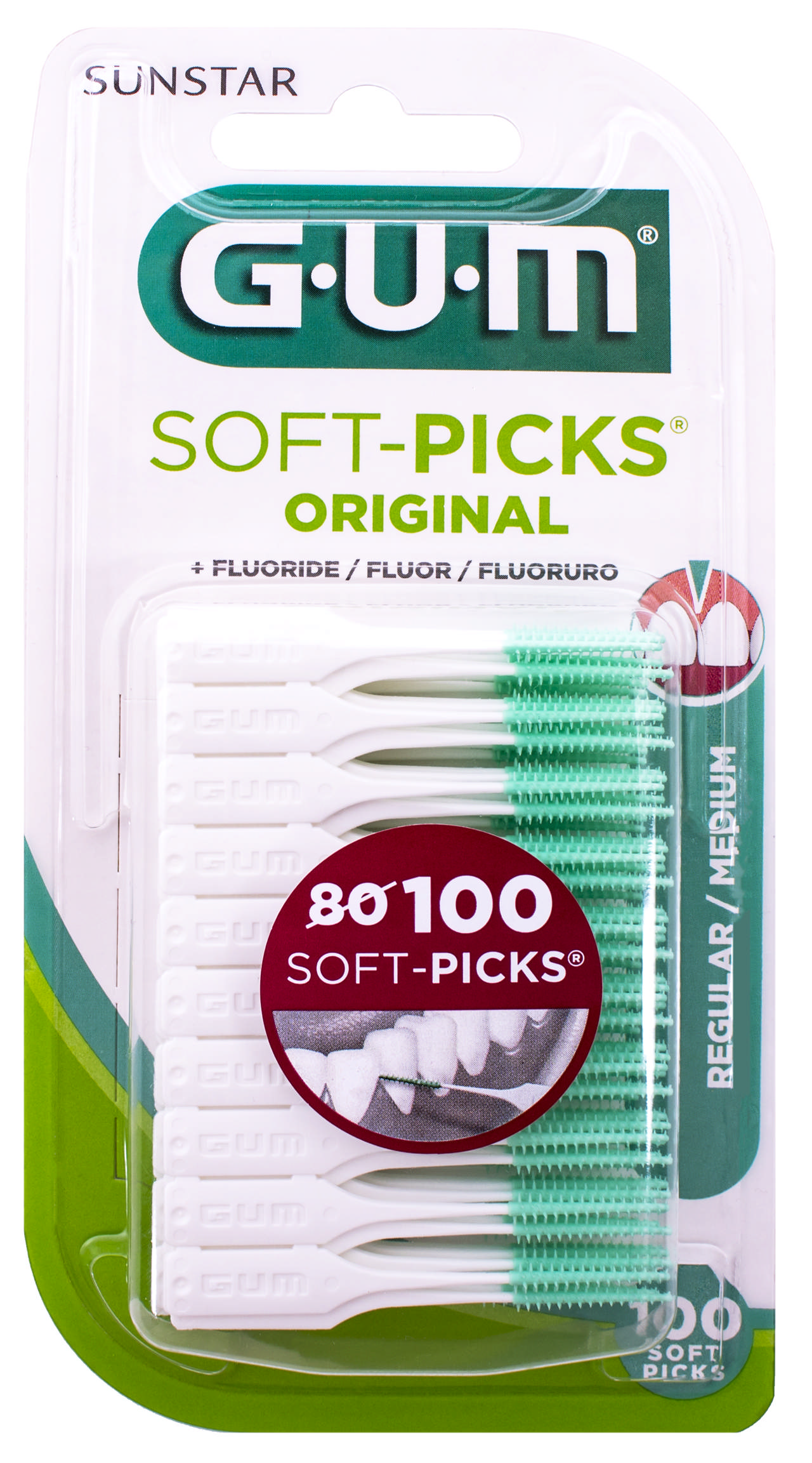 GUM Soft-Picks Original Regular, 100 stk.