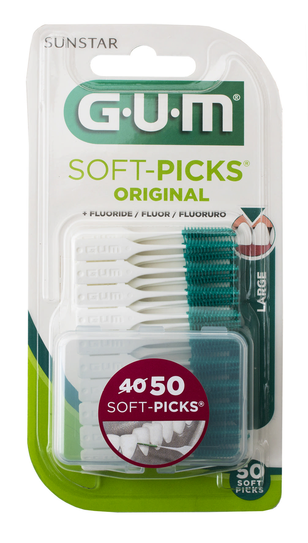 GUM Soft-Picks Original Large, 50 stk.